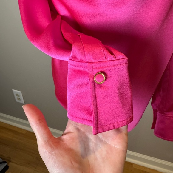 MILLY Nancy Cowl Neck Satin Top - Picture 6 of 9